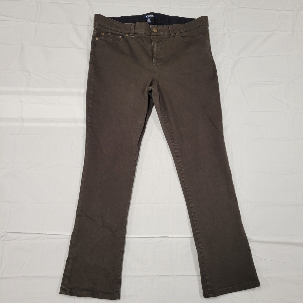 CHAPS petite‎ brown jeans size 14P
